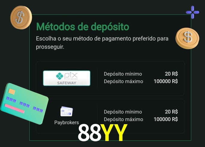 O cassino 88YY oferece uma grande variedade de métodos de pagamento